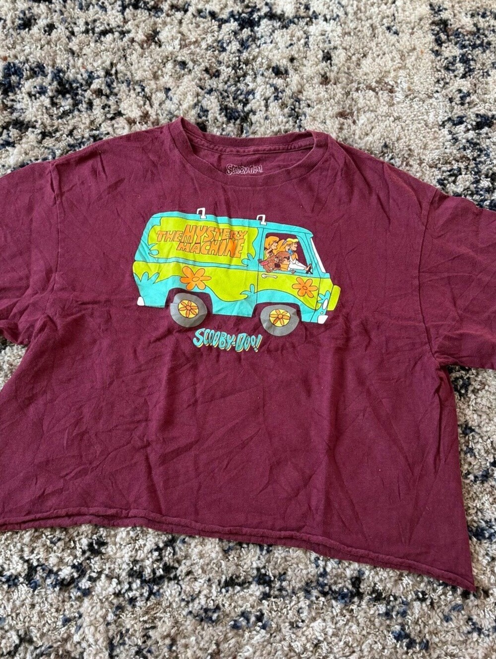 Scooby-Doo Mystery Machine Crop Top Tee Shirt M